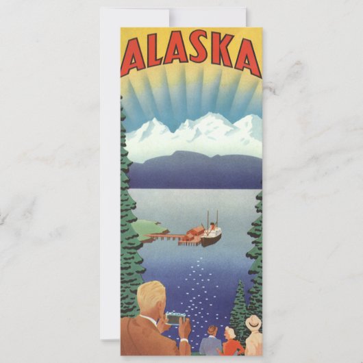ヴィンテージアラスカ旅行ポスターアート風景風景 (正面)