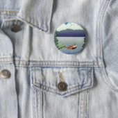 ヴィンテージアラスカ旅行ポスターアート風景風景 缶バッジ (インサイチュ)