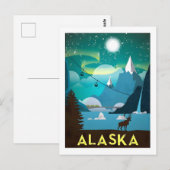 ヴィンテージアラスカ旅行ポスター ポストカード (正面/裏面)