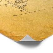 ヴィンテージアラスカ金ゴールド試掘地図 – 1897 ポスター (角)