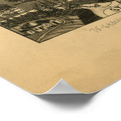 ヴィンテージアラバマのタスカルーサ地図(1887) ポスター (角)