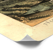 ヴィンテージアラバマのハンツビル地図(1871) ポスター (角)