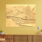 ヴィンテージアラバマの地図(1840) キャンバスプリント (インサイチュ (リビング))