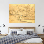 ヴィンテージアラバマの地図(1840) キャンバスプリント (インサイチュ (寝室))