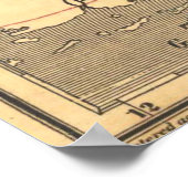 ヴィンテージアラバマの地図(1848) ポスター (角)