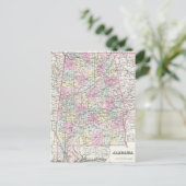 ヴィンテージアラバマの地図（1855年） ポストカード (スタンド正面)