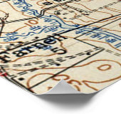 ヴィンテージアラバマの地図（1940年） ポスター (角)