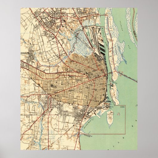 ヴィンテージアラバマの地図（1940年） 2 ポスター (正面)