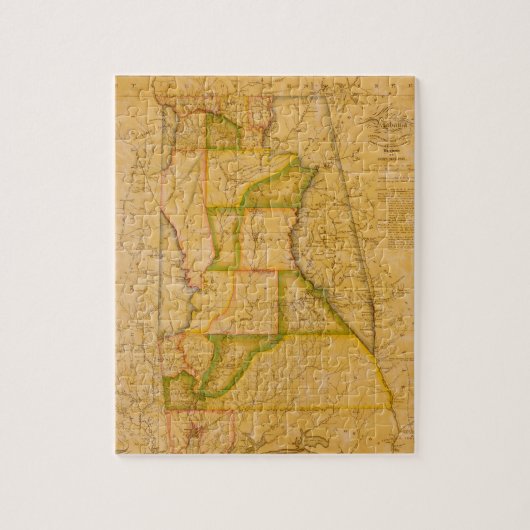 ヴィンテージアラバマの地図by John Melish (1820) ジグソーパズル (縦)