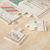 ヴィンテージアラバマの農業地図(1882) ジグソーパズル (側面)