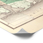 ヴィンテージアラバマの農業地図(1882) ポスター (角)