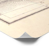 ヴィンテージアラバマの農業地図(1882) ポスター (角)