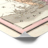 ヴィンテージアラバマ州の地図(1827) ポスター (角)