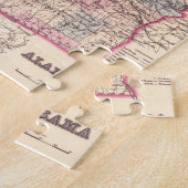 ヴィンテージアラバマ郡の地図(1876) ジグソーパズル (側面)