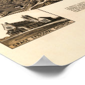 ヴィンテージアラバマ，アニストンの地図(1887) ポスター (角)