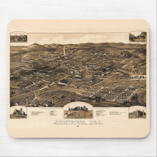 ヴィンテージアラバマ,アニストンの地図(1887) マウスパッド