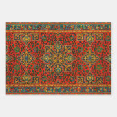 ヴィンテージアラビアンカーペットプリント ラッピングペーパーシート (正面)