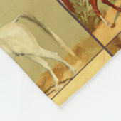 ヴィンテージアラビア馬 – コラージュ フリースブランケット (角)