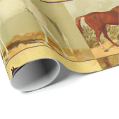 ヴィンテージアラビア馬 – コラージュ ラッピングペーパー (ロールコーナー)