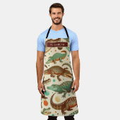 ヴィンテージアリゲーターシーメーズ エプロン (着用した状態)