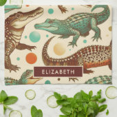 ヴィンテージアリゲーターシーメーズ キッチンタオル (折り畳み)