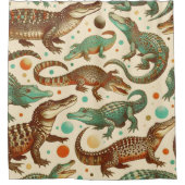 ヴィンテージアリゲーターシーメーズ シャワーカーテン (正面)