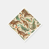 ヴィンテージアリゲーターシーメーズ スタンダードカクテルナプキン (角)