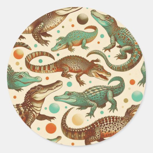 ヴィンテージアリゲーターシーメーズ ラウンドシール (正面)