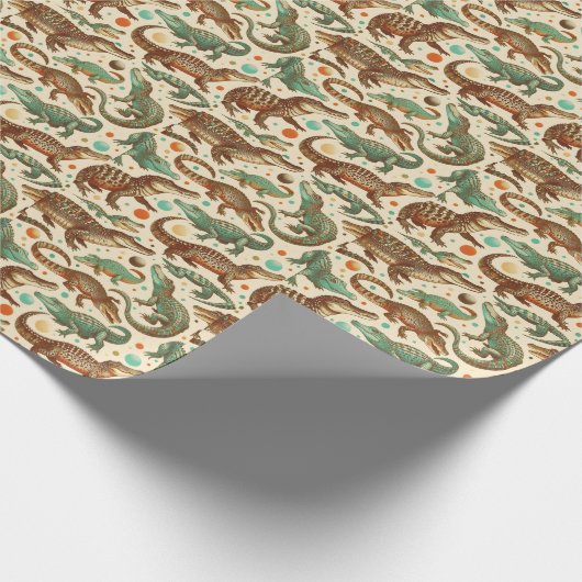 ヴィンテージアリゲーターシーメーズ ラッピングペーパー (角)