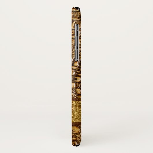 ヴィンテージアリゲータースキンカスタムモボグラム Case-Mate iPhoneケース (裏面/左)