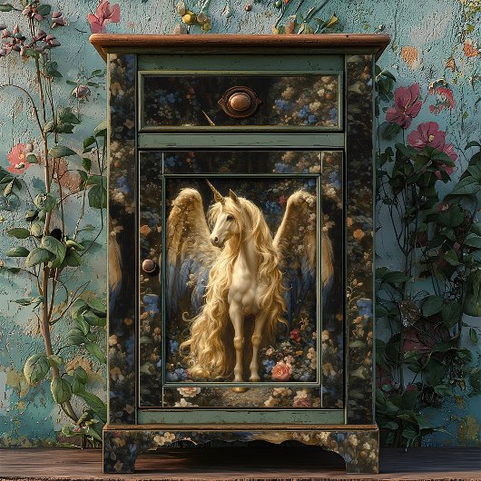 ヴィンテージアリコーンフォレストユニコーンデコップクラフト 薄葉紙