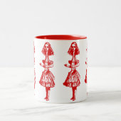 ヴィンテージアリスがワンダーランドに広がる ツートーンマグカップ (中央)