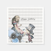 ヴィンテージアリスと不機嫌のHatterカスタマイズ スタンダードカクテルナプキン (正面)