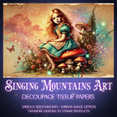 ヴィンテージアリスのキノコのファンタジー切り離し 薄葉紙