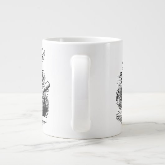 ヴィンテージアリスのワンダーランドでの冒険デザイン ジャンボコーヒーマグカップ (裏面)