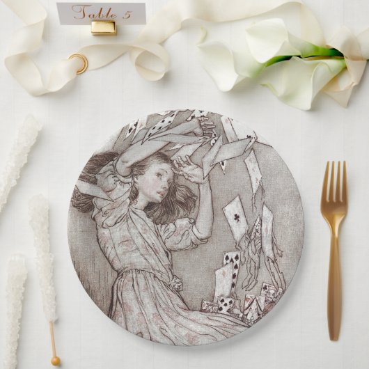 ヴィンテージアリスのワンダーランドでの冒険(1907年) ペーパープレート (ウェディング)