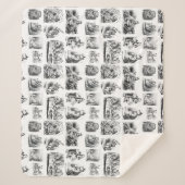 ヴィンテージアリスのワンダーランドの冒険 シェルパブランケット (正面)