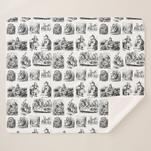 ヴィンテージアリスのワンダーランドの冒険 シェルパブランケット (正面(横))