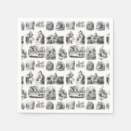 ヴィンテージアリスのワンダーランドの冒険 スタンダードカクテルナプキン (正面)