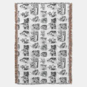 ヴィンテージアリスのワンダーランドの冒険 スローブランケット (正面縦)