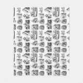 ヴィンテージアリスのワンダーランドの冒険 フリースブランケット (正面)