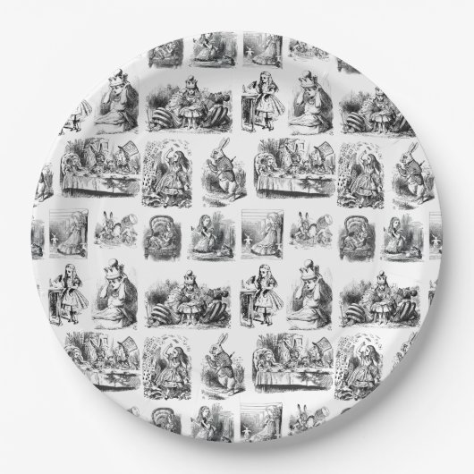 ヴィンテージアリスのワンダーランドの冒険 ペーパープレート (正面)