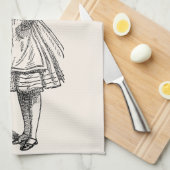 ヴィンテージアリスの冒険inワンダーランドbyテニエル キッチンタオル (四つ折り)