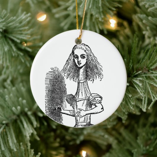 ヴィンテージアリスの冒険inワンダーランドbyテニエル セラミックオーナメント (ツリー)