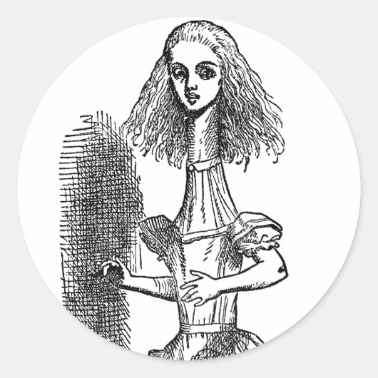 ヴィンテージアリスの冒険inワンダーランドbyテニエル ラウンドシール (正面)