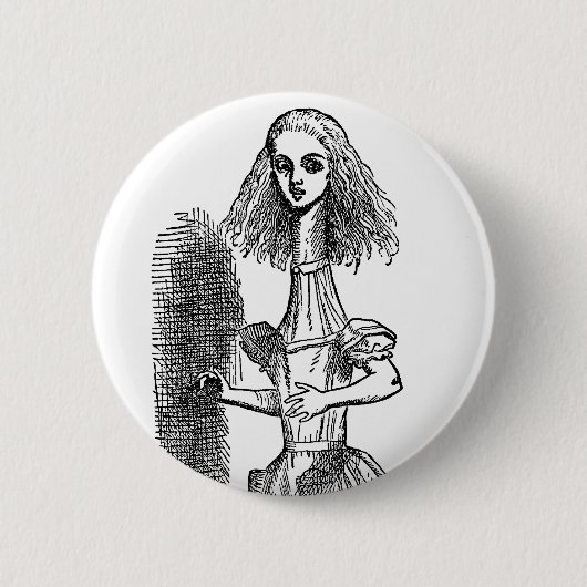 ヴィンテージアリスの冒険inワンダーランドbyテニエル 缶バッジ (正面)