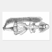 ヴィンテージアリスの冒険inワンダーランドbyテニエル 長方形シール (正面)