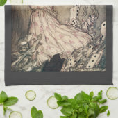 ヴィンテージアリスの冒険inワンダーランドbyラッカム キッチンタオル (折り畳み)