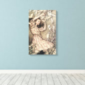 ヴィンテージアリスの冒険inワンダーランドbyラッカム キャンバスプリント (インサイチュ (ウッドフロア))