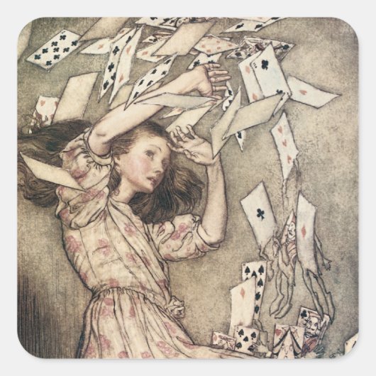 ヴィンテージアリスの冒険inワンダーランドbyラッカム スクエアシール (正面)